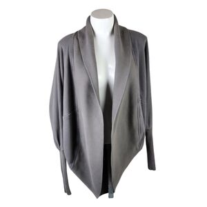 Aritzia Wilfred Diderot Cocoon Open Cardigan Gray/Bronze Cotton Cozy Soft  XXS